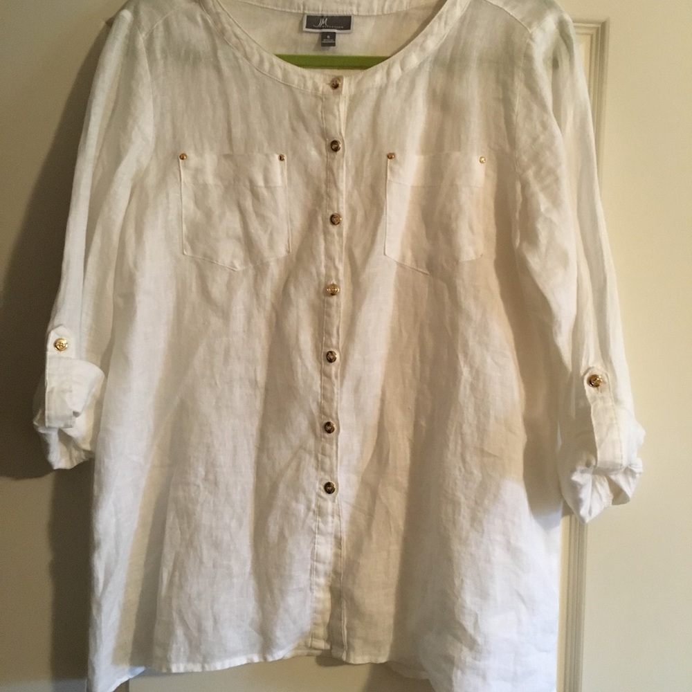 Women Button down linen shirt